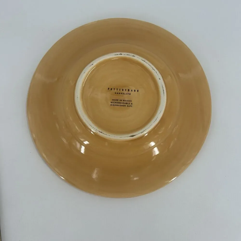Pottery Barn Sausalito 10” Pasta Soup Bowl Amber Warm Honey-Gold Glaze